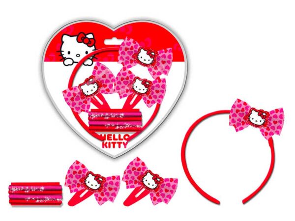 SET ACCESSORI CAPELLI HELLO KITTY